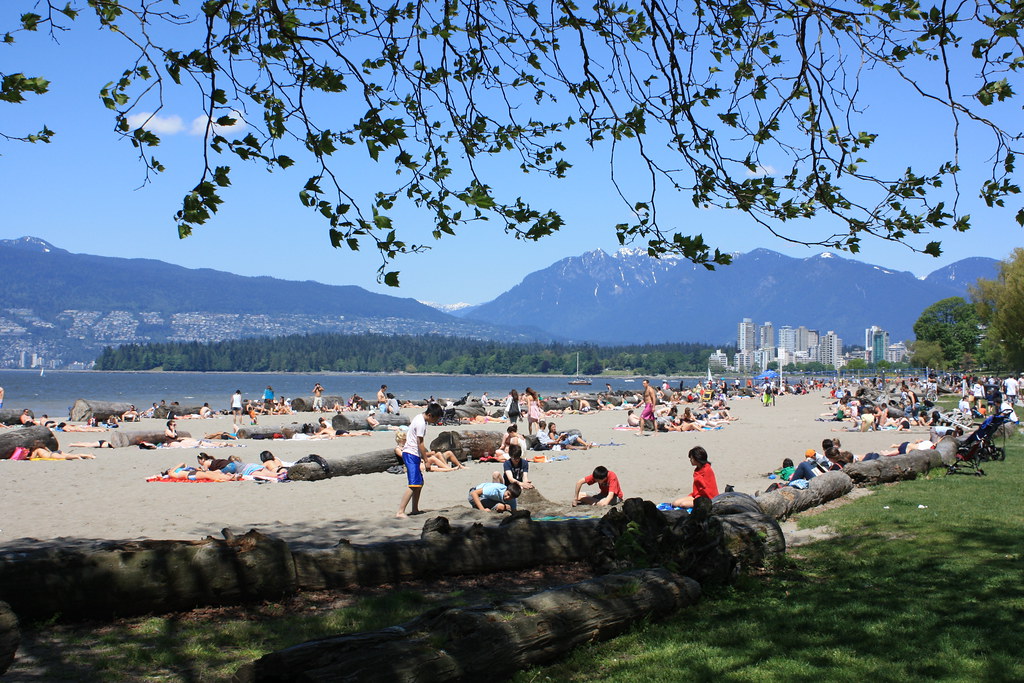 Kits Beach on Saturday Large on black Vancouver, May 2009 Flickr