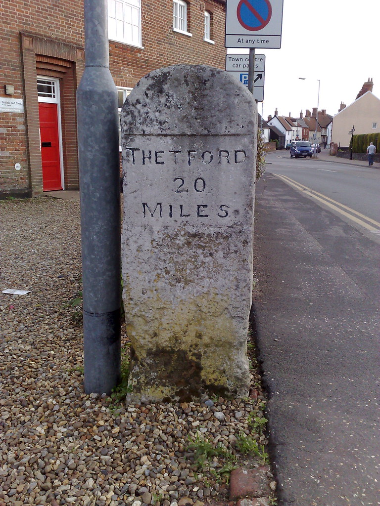 Wymondham milestone Milestone on the Norwich Road outside … Flickr