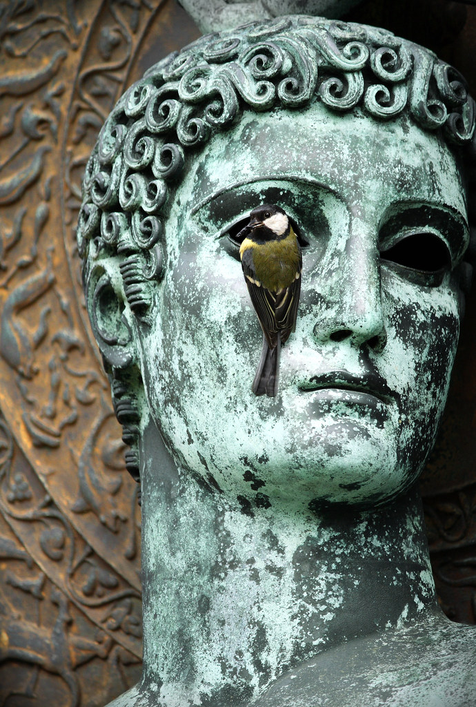 All the eyes are watching A hollow Bronze statue at Eltham… Flickr