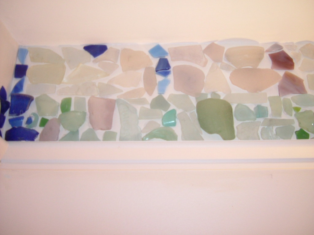 Sea glass border 2 Up close & personal of my bath's sea gl… Ginny