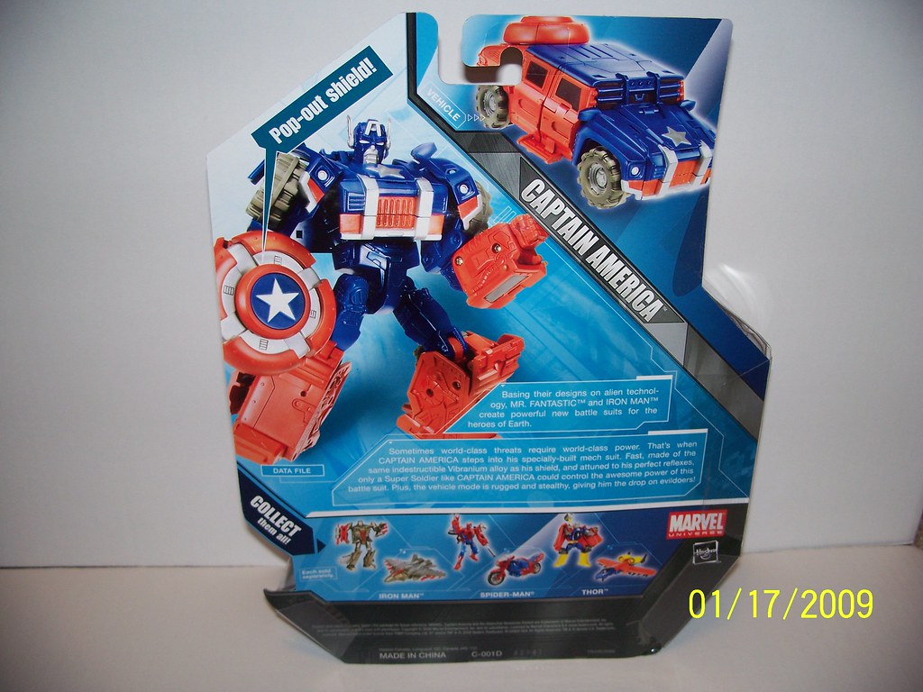 Transformers Crossovers Marvel Captain America (back) Flickr