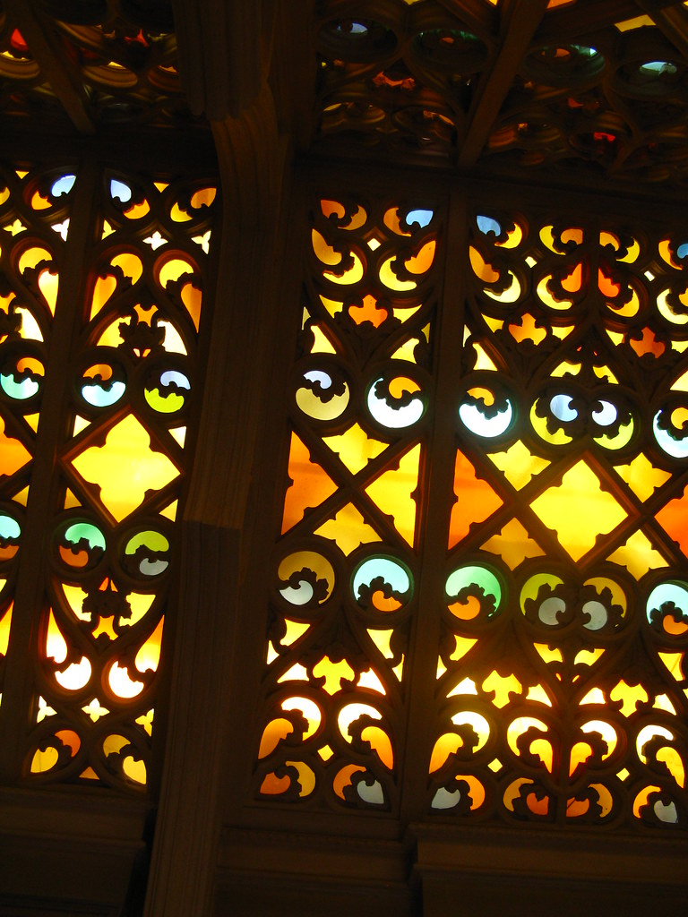 Stained Glass Ceiling At The Chapel of the Chimes, designe… Flickr