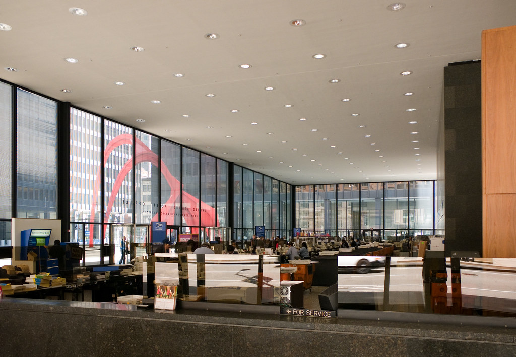 Chicago Federal Center Post Office interior view, with Ale… Flickr