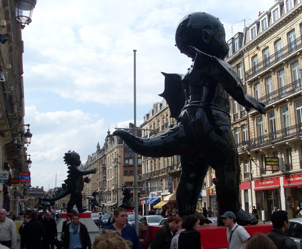 Scary giant baby statues dominate the streets of Lille Flickr