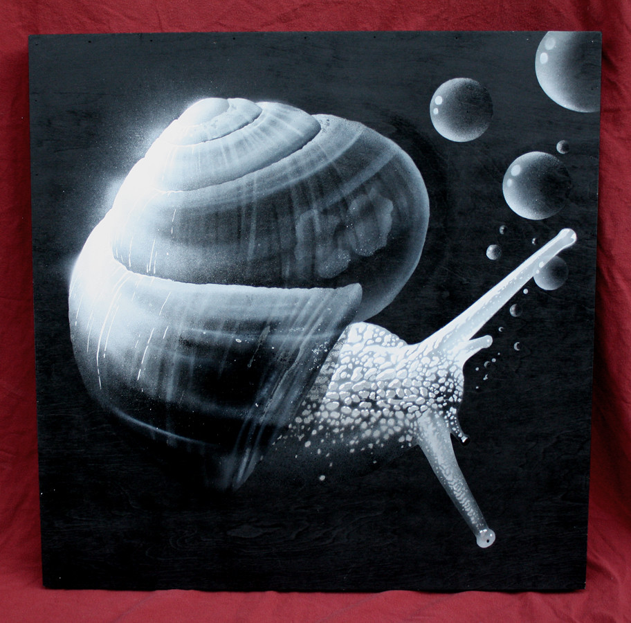 Closer to the Core alien spray paint, stencil caps, and st… Flickr