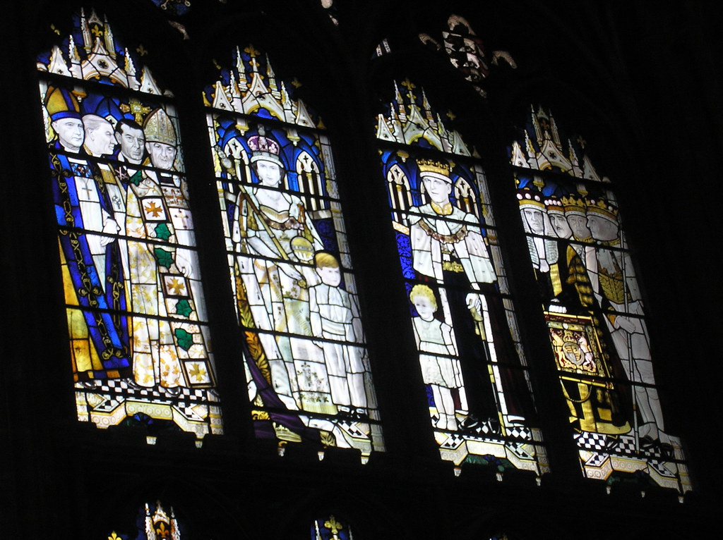 Royal window, Queen Elizabeth II, NW Transept, Canterbury Cathedral a