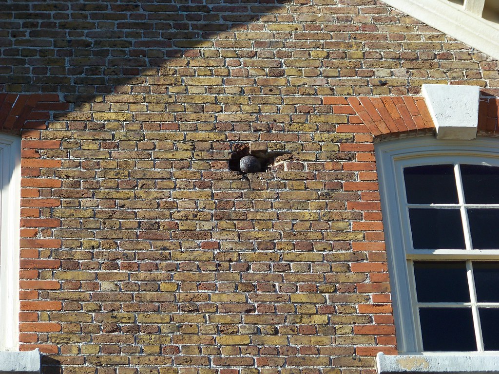 Nelson House 6 Cannonball damage to house Ray Connole Flickr