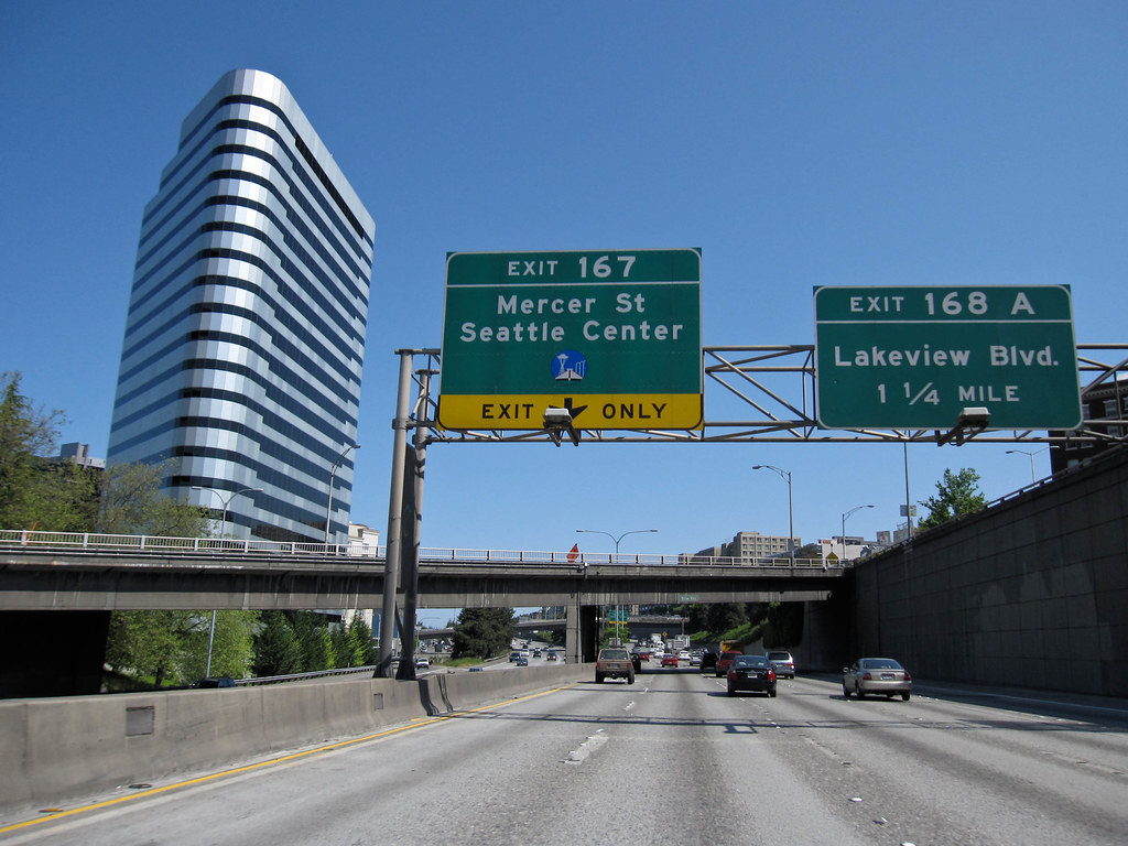 Washington trip 5_0961 Downtown Seattle, sunroof view. Flickr