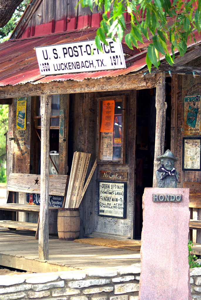 Luckenbach TX USA Post office, general store, "watering ho… Flickr