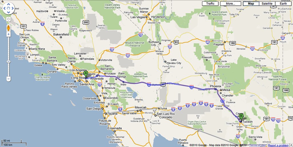 Anaheim, CA to Tucson, AZ Google Maps Driving directions… Flickr