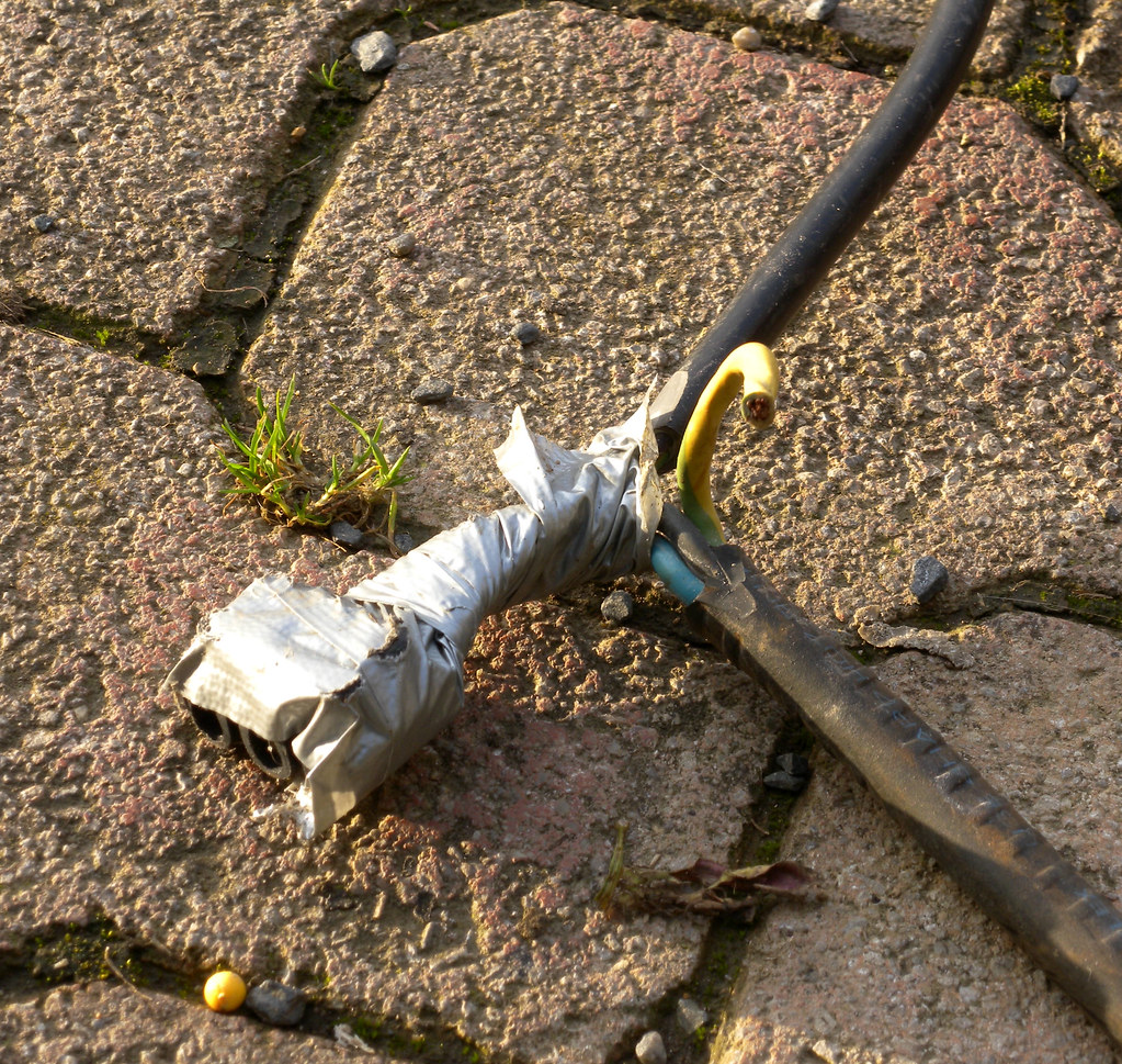 next to nothing ! How we repair cut electric wires in fren… Flickr
