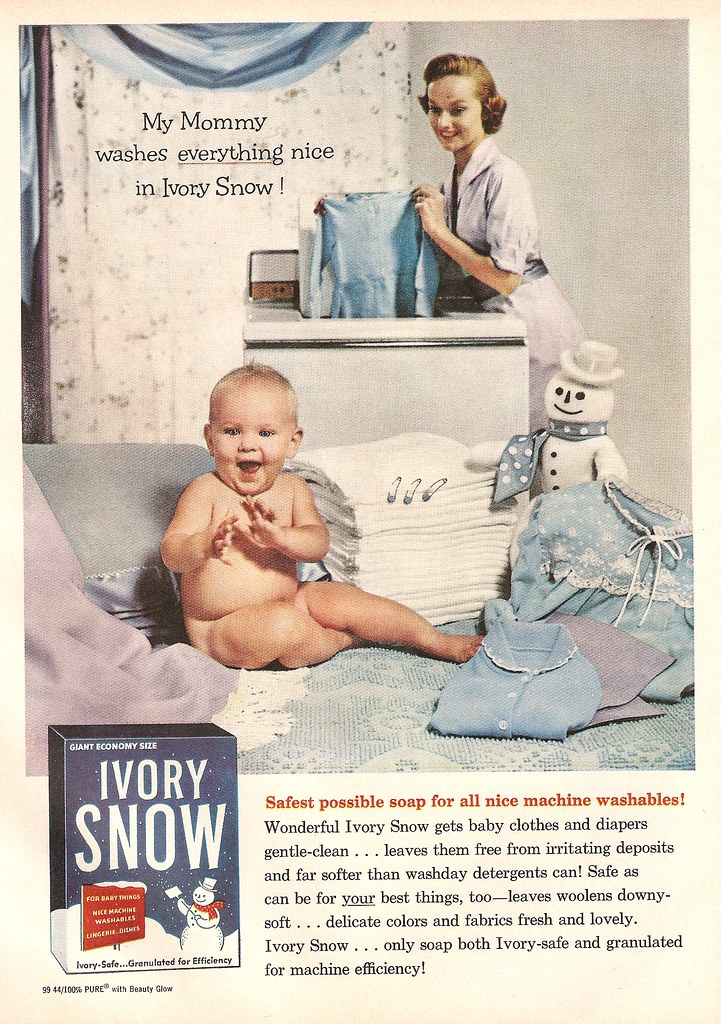 Ivory Snow 1950's ad for Ivory Snow. Dan H. Flickr