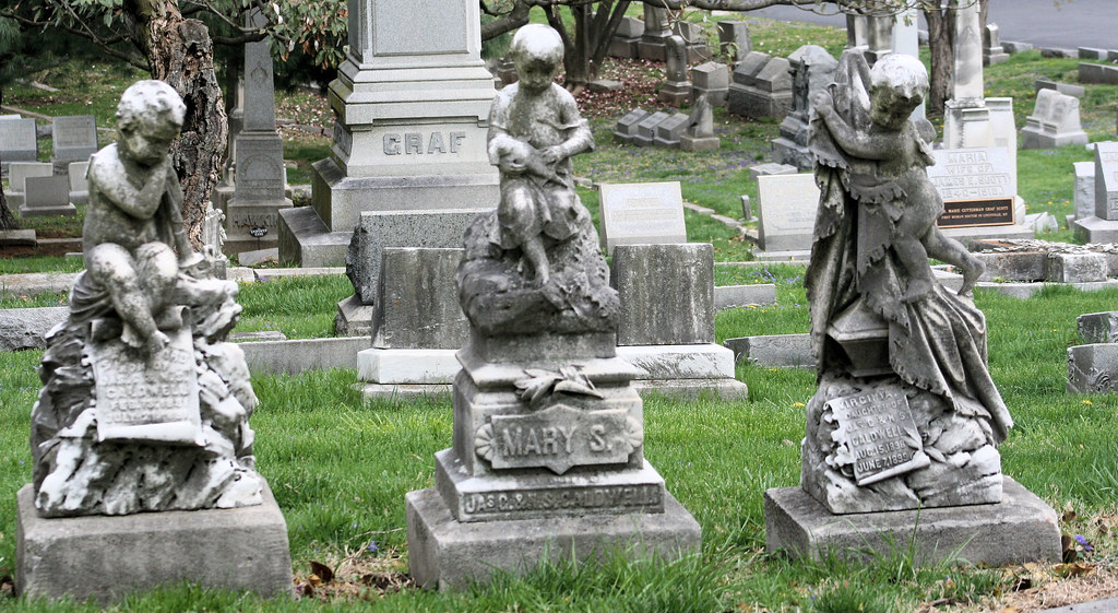 Headstones Seen in Cave Hill Cemetery, Louisville, Ky Tom Logsdon