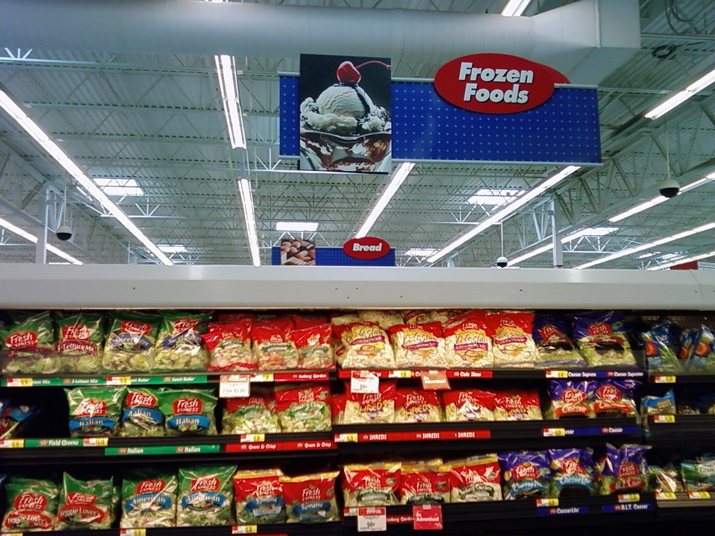WalMart Ottumwa, Iowa Frozen Foods Sign & Produce a photo on