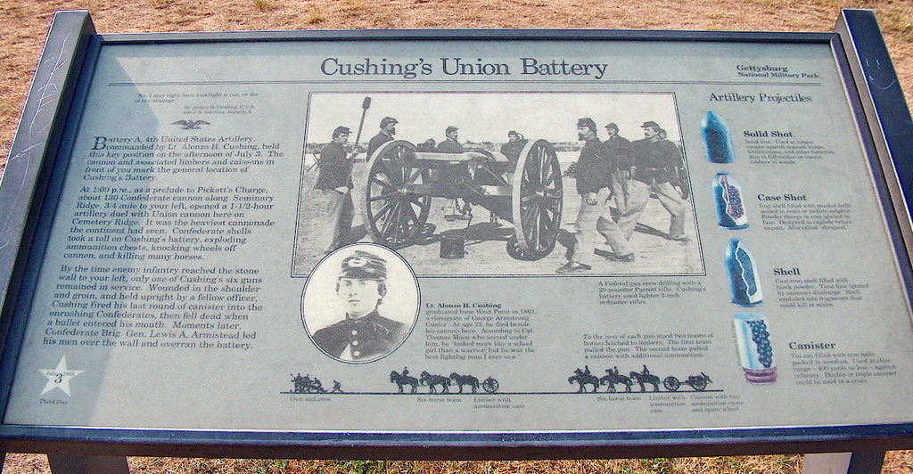 "Cushing's Union Battery" Historical Marker Gettysburg Nat… Flickr