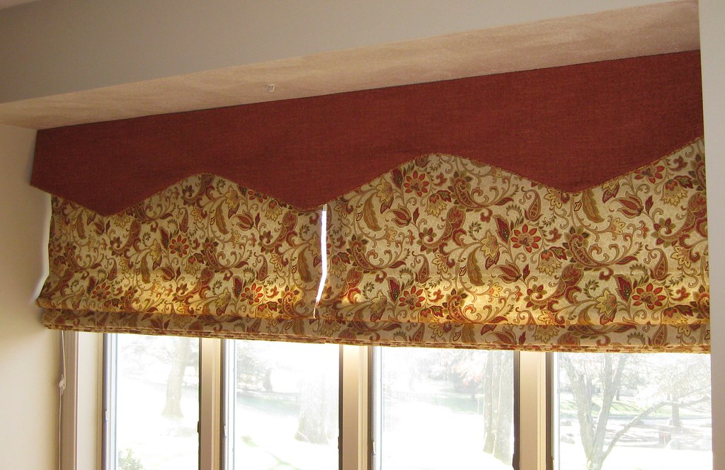 Double Roman Shades w Single Customized Valance curtainsbyjoanne Flickr