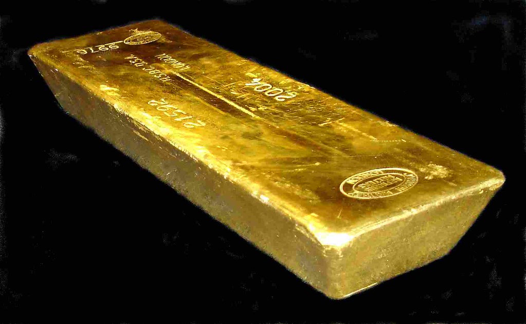 gold bar on black Bullion Vault Flickr