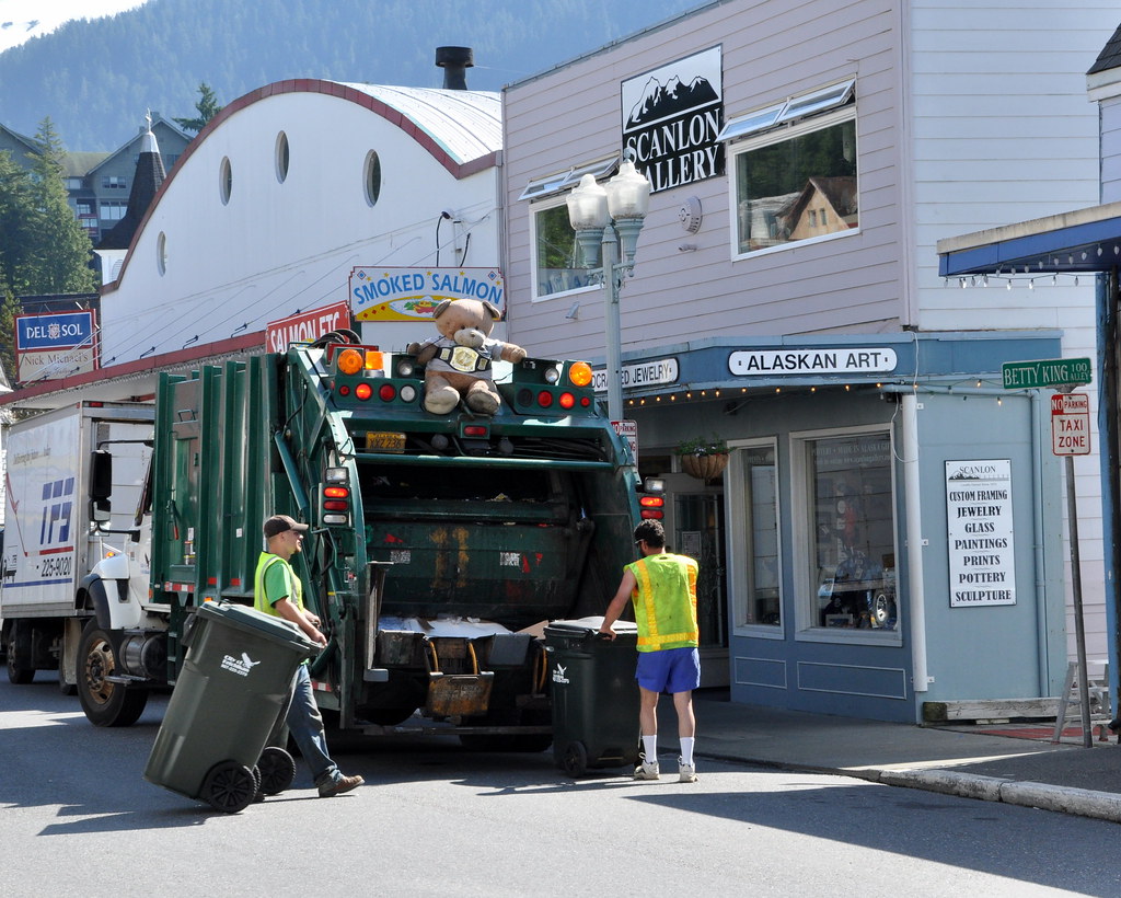 Teddy Bear Champion Trash Truck Ketchikan, Alaska. Kevin Harber