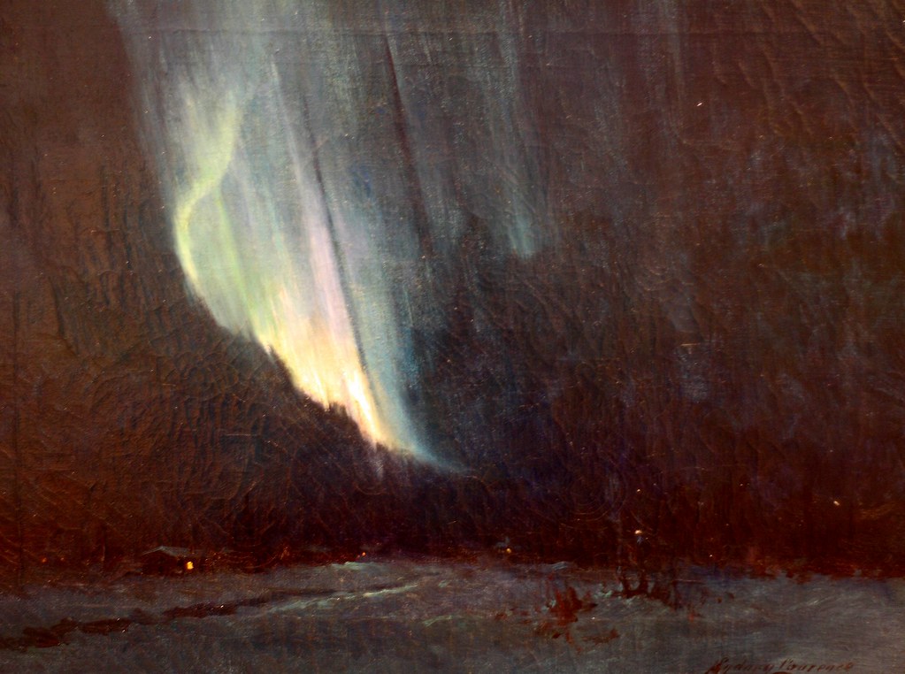 Northern Lights painting at the Anchorage Museum of Histor… Flickr