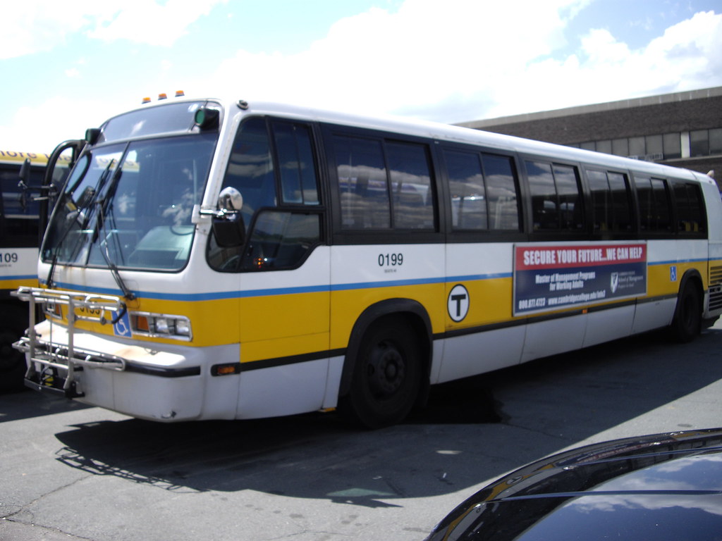 MBTA BOSTON BUS RTS 0199 At Charlestown garage. Flickr