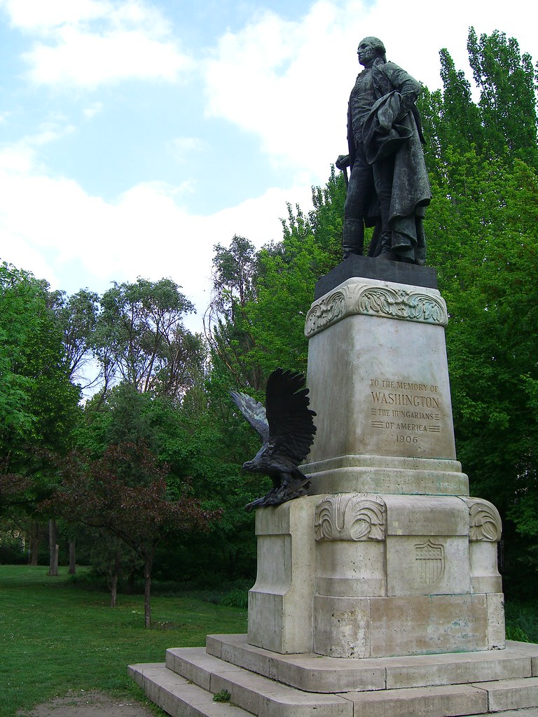 Washington Statue in Budapest "To the Memory of WAS… Flickr