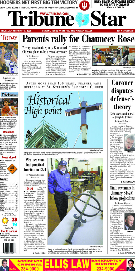 Front page Front page of the Feb. 5, 2009 Terre Haute Trib… Flickr