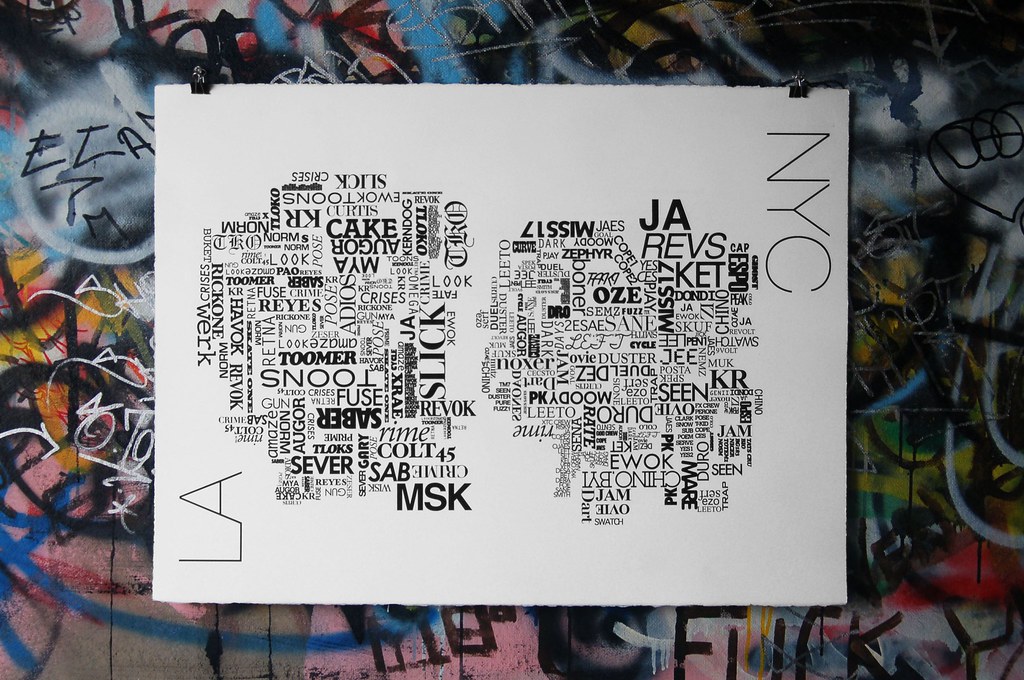 LA vs NYC This was an expressive type piece I did that jux… Flickr