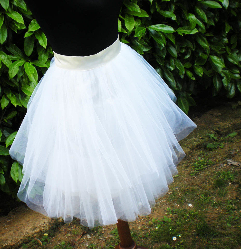 Tutu Handmade white tutu skirt. Three tulle flounces over … Flickr