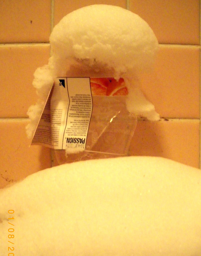 snow in my bathroom and no, i didn't put it there. Charles J Danoff