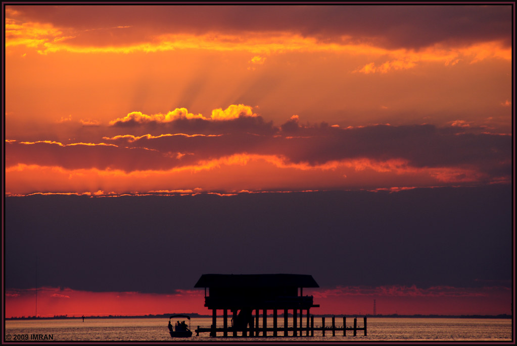 Stunning Vistas Of Pink, Orange, Red & Blue Stiltsville,… Flickr