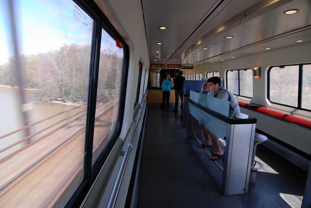 Acela Cafe Car Inside the cafe car of one of Amtrak's Acel… Flickr