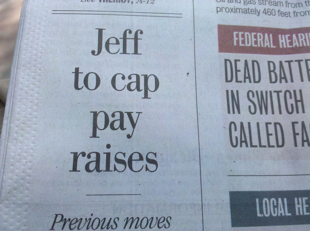 Jeff to cap pay raises skooksie Flickr