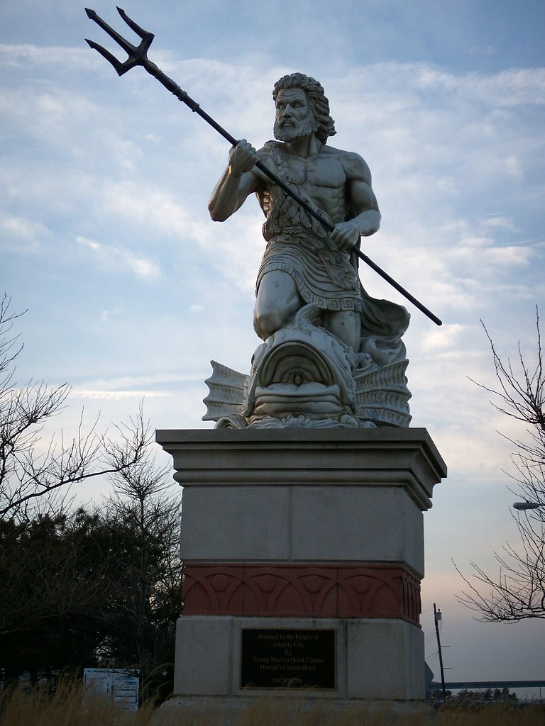 Poseidon and His Trident Poseidon (Neptune Roman) holds hi… Flickr
