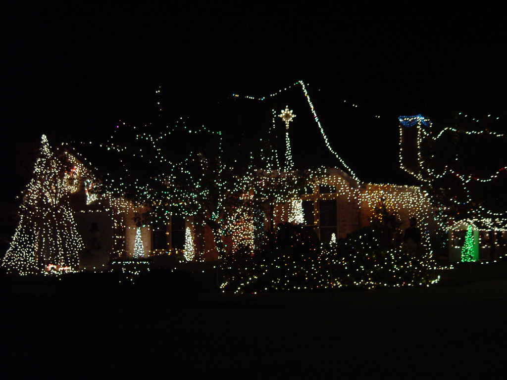 Christmas lights A house down the street from my parents'.… Fuzzy