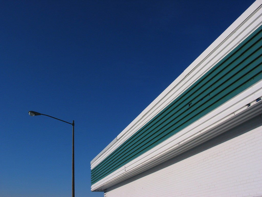 Corrugated Striped corrugated metal sheathing on a generic… Flickr