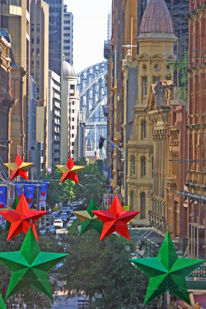 Sydney Holidays Christmas decorations in Pitt St, Sydney f… Flickr