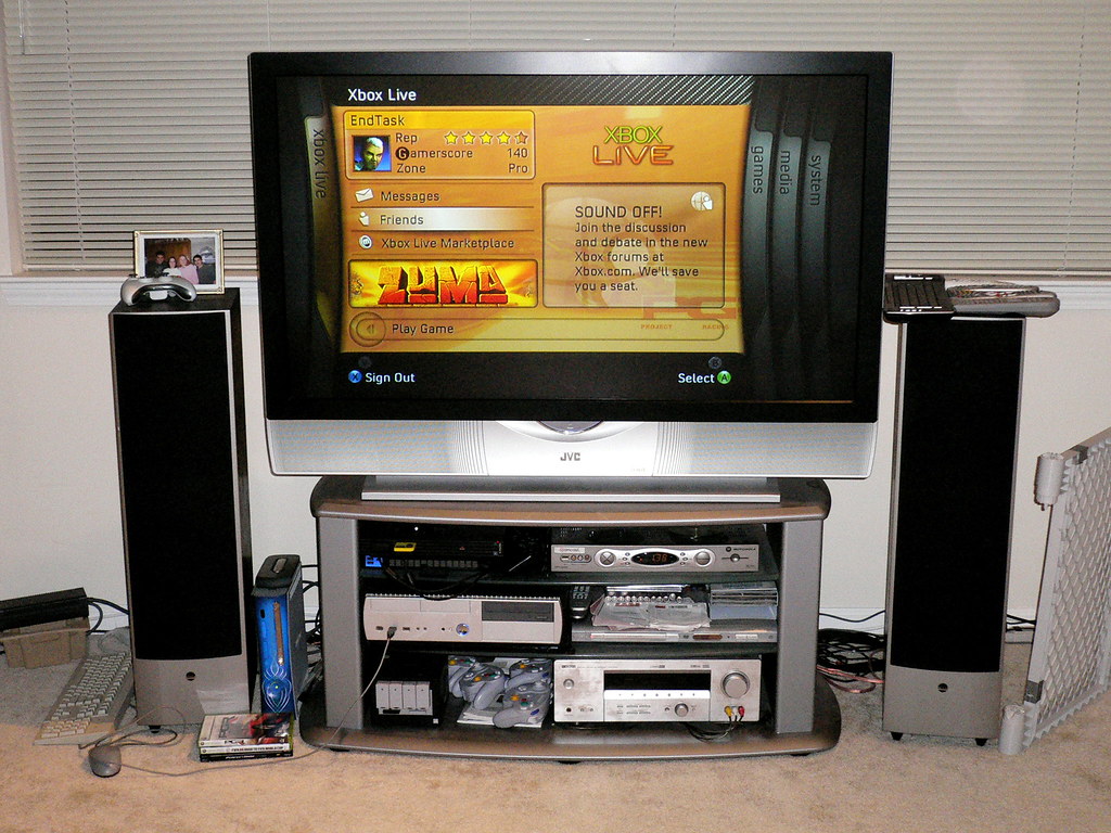 The Center of All Media 52" JVC HDILA TV, some Athena spe… Flickr