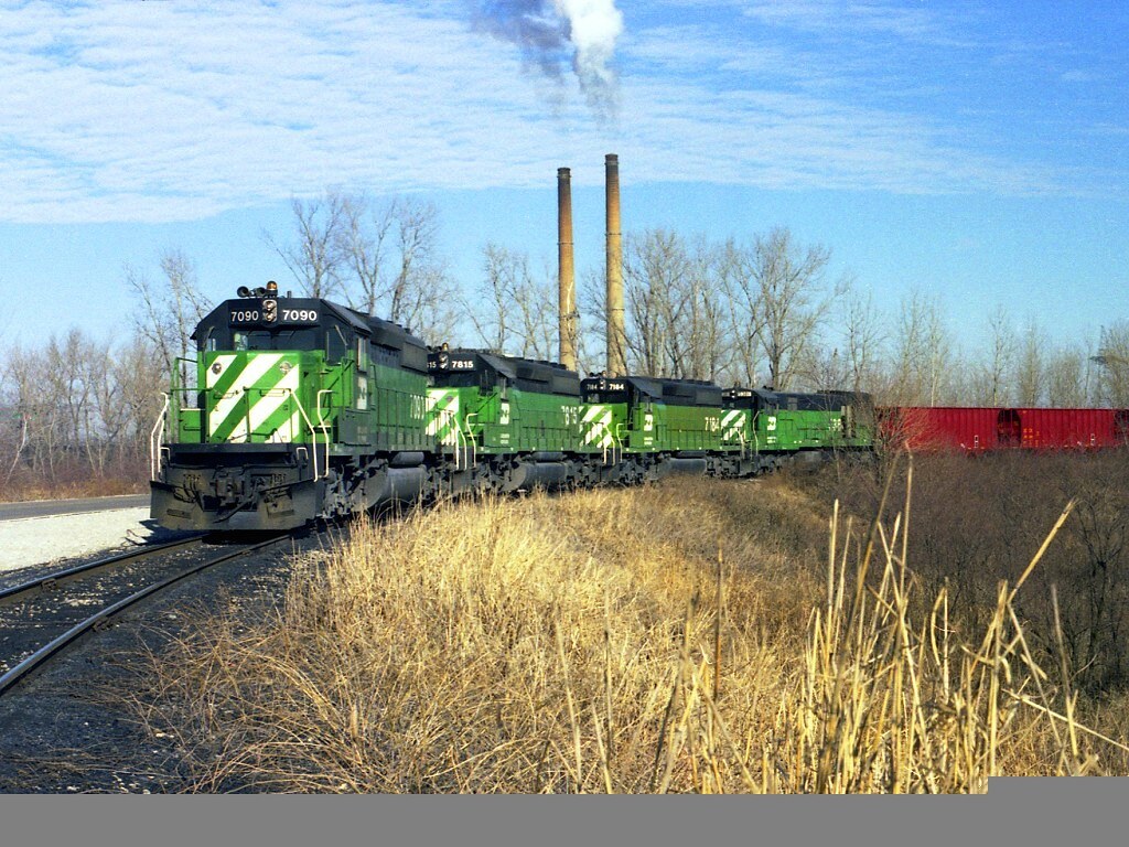 BN Coal Train Portage Des Sioux MO Burlington Northern die… Flickr