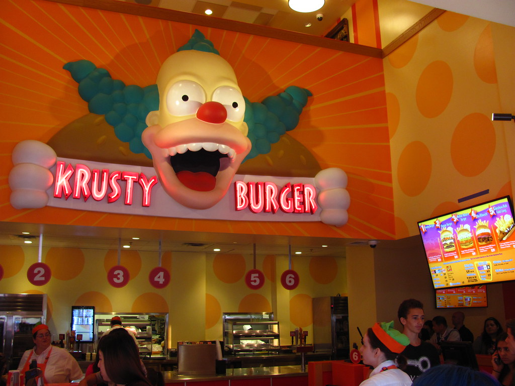 Universal Studios Hollywood Springfield Krusty Burger