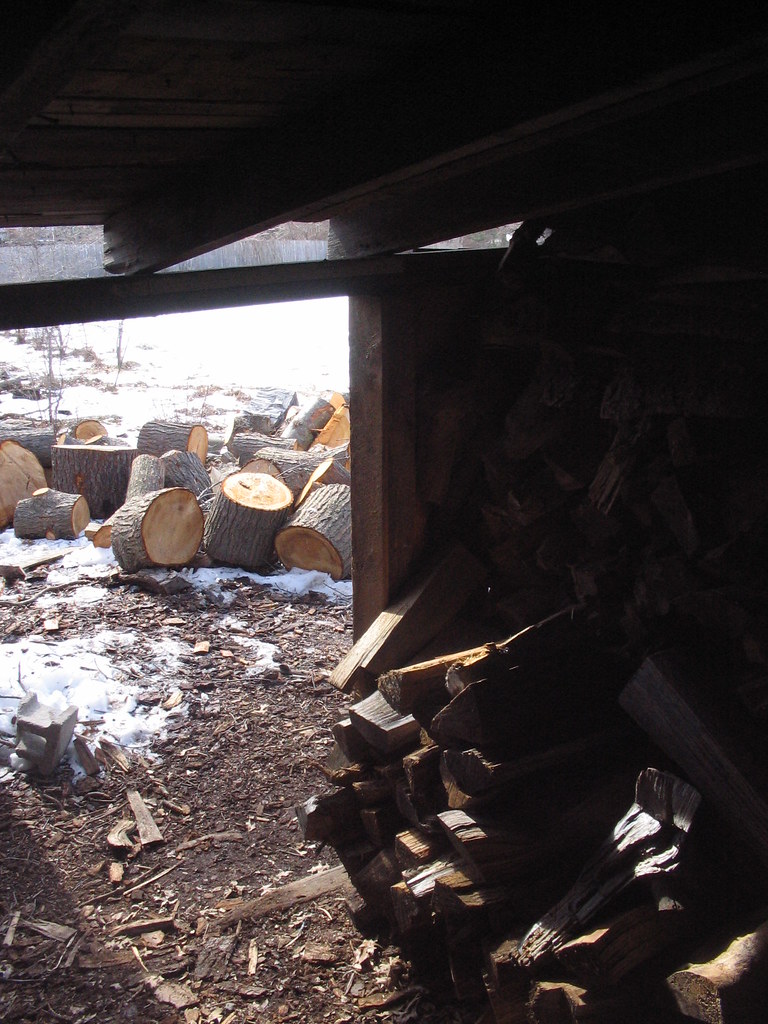 Woodpile The shack runs pretty much 24 hours a day in Marc… Flickr