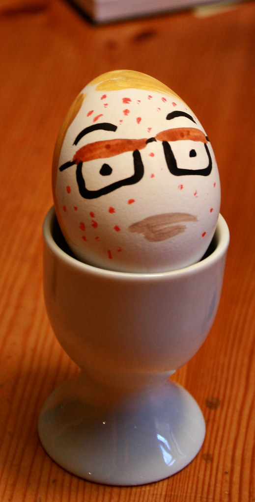 nerdegg Complete with scary lips and pimples. Anne Flickr