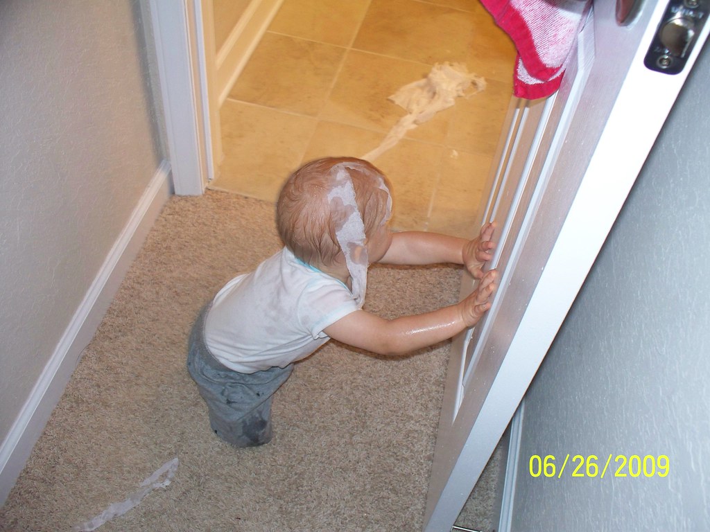 Owen stuck his head in the shower while I was showering an… Flickr