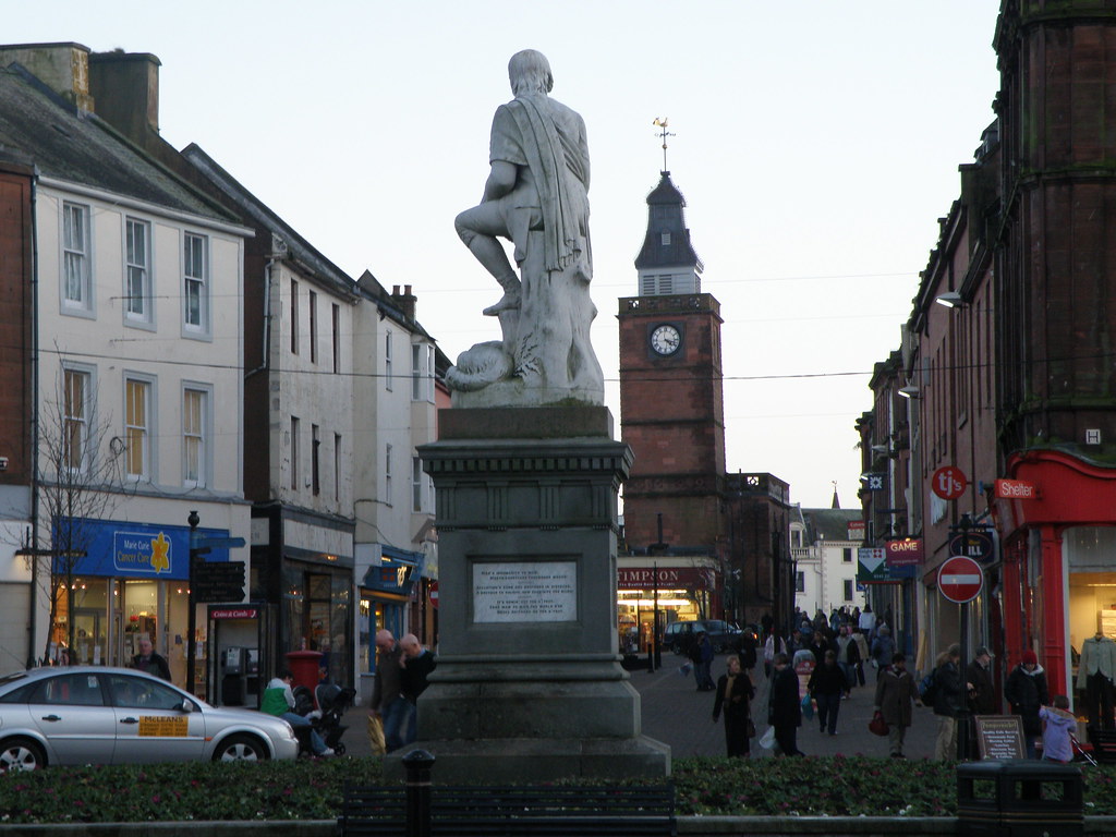Burns Statue from the North Burns' statue, Dumfries, viewe… Flickr
