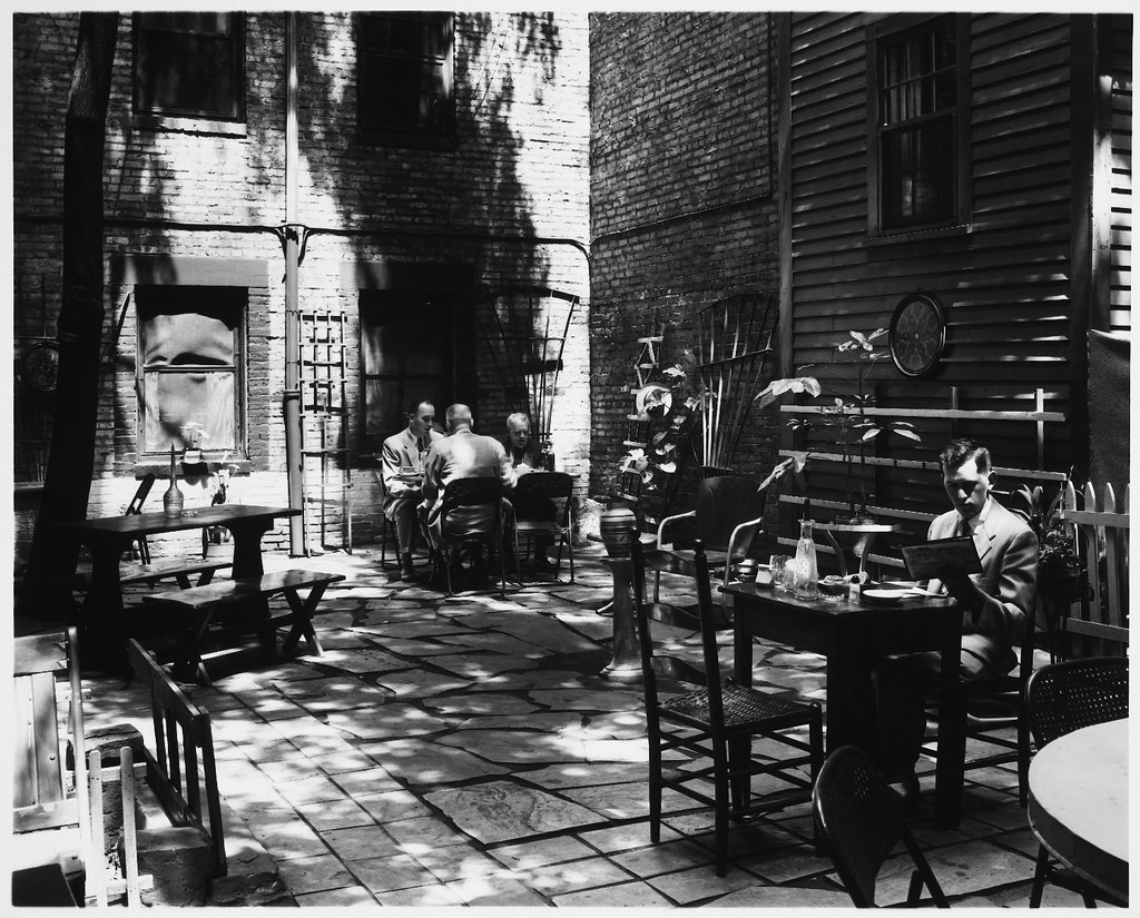 Courtyard of Ola's Restaurant, with Diners, Carver Street Flickr