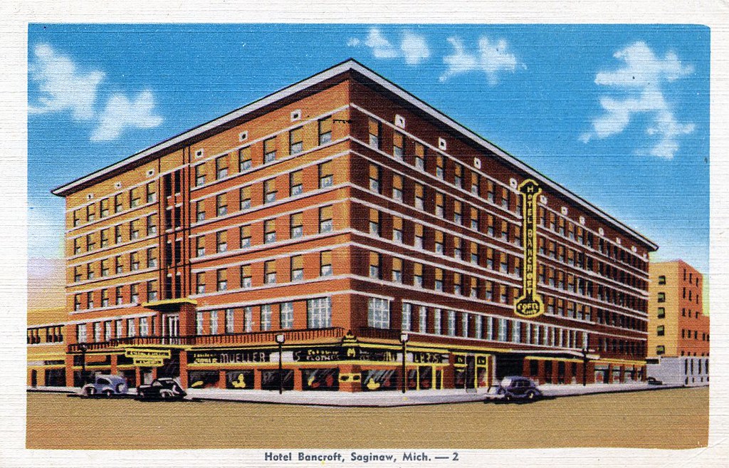 Michigan Saginaw Postcard Bancroft Hotel Bernadetteann Flickr
