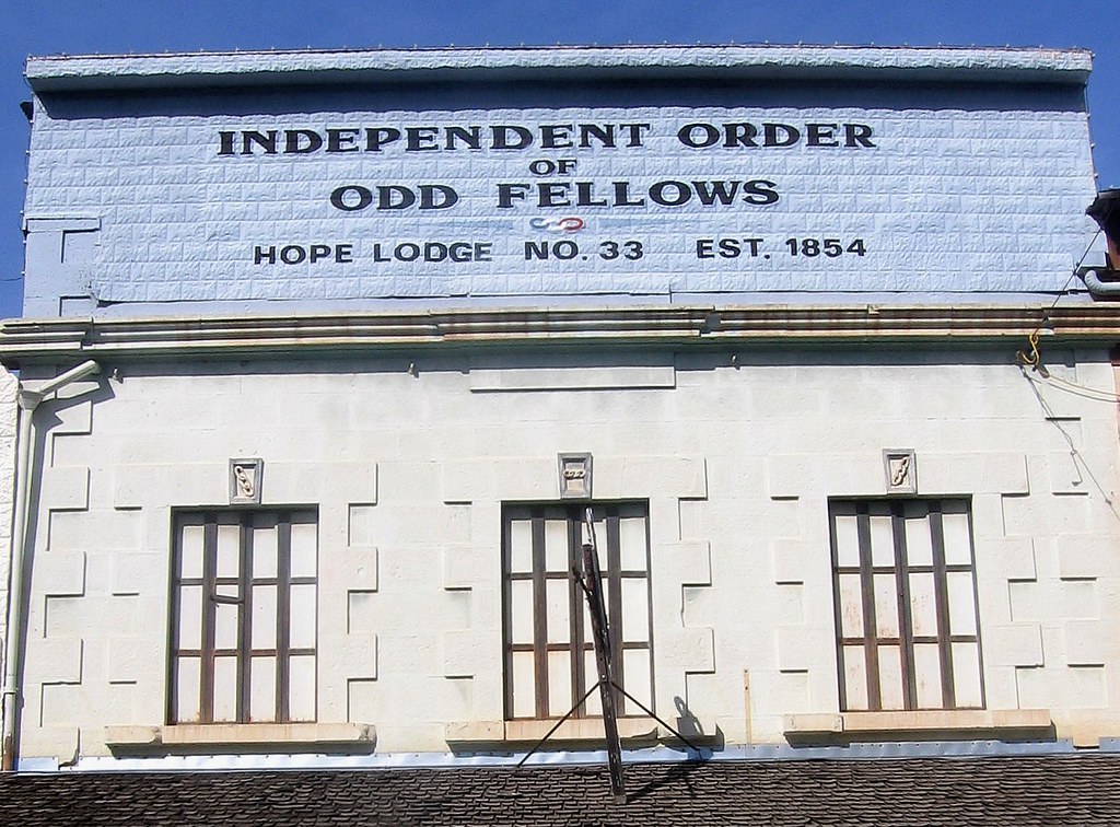 Angels Camp Odd Fellows Lodge facade detail ghostom Flickr