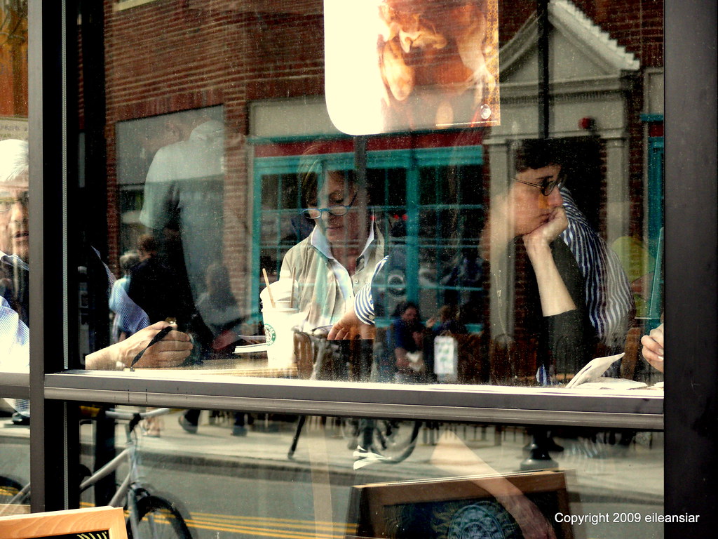 Church Street coffee shop in reflection near Harvard Squar… Flickr