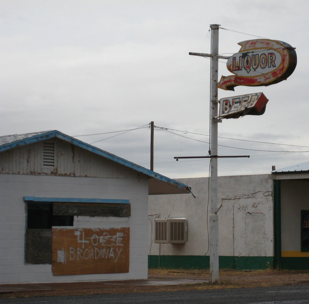 Liquor Sign, Van Horn TX Liquor AND beer! How could they h… Flickr