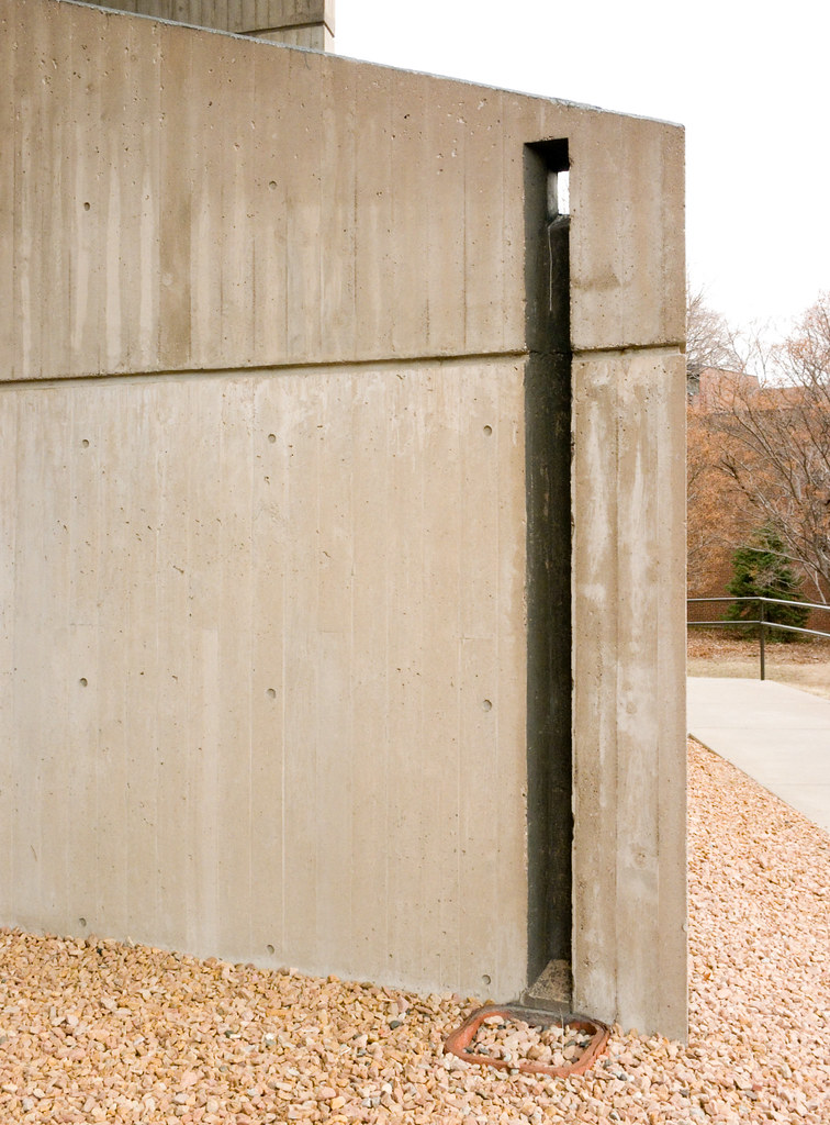 The O'Shaughnessy Roof drain scupper recessed in concrete … Michael Dant Flickr