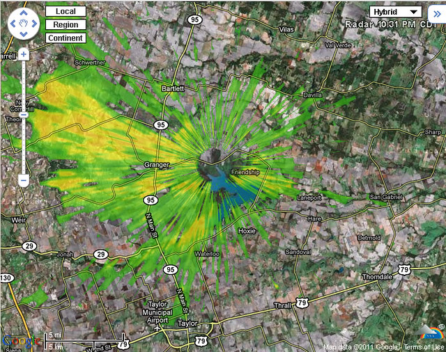 6/10/2011 P.M., Friendship, Texas Radar Display/Anomaly Flickr